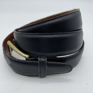 Torino European Tanned Cowhide Belt Men's Size 40 Black Leather Made In USA